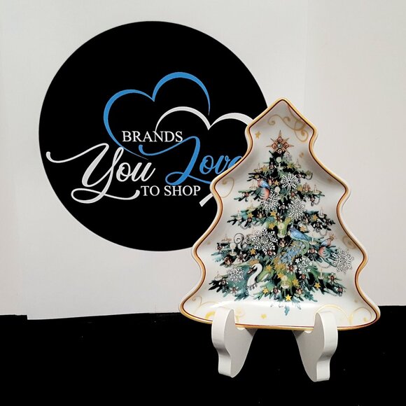 NEW Williams Sonoma S/4 Twas the Night Before Christmas Tree Appetizer Plates - Picture 2 of 4